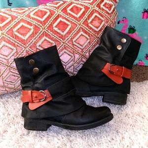 Cute slouchy leather boots